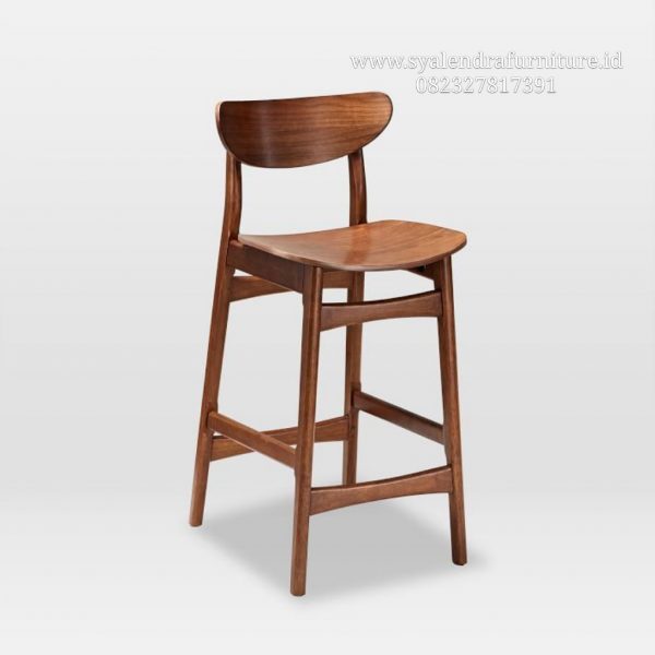 Kursi Bar Modern Kayu Jati Solid