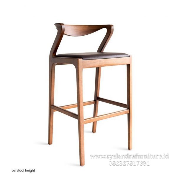 Kursi Mini Bar Minimalis Kayu Solid