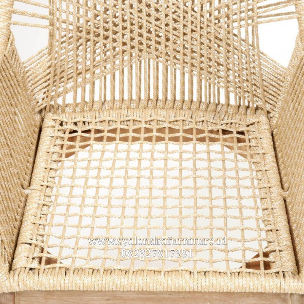 Kursi Cafe Anyaman Rotan Tali Terbaru