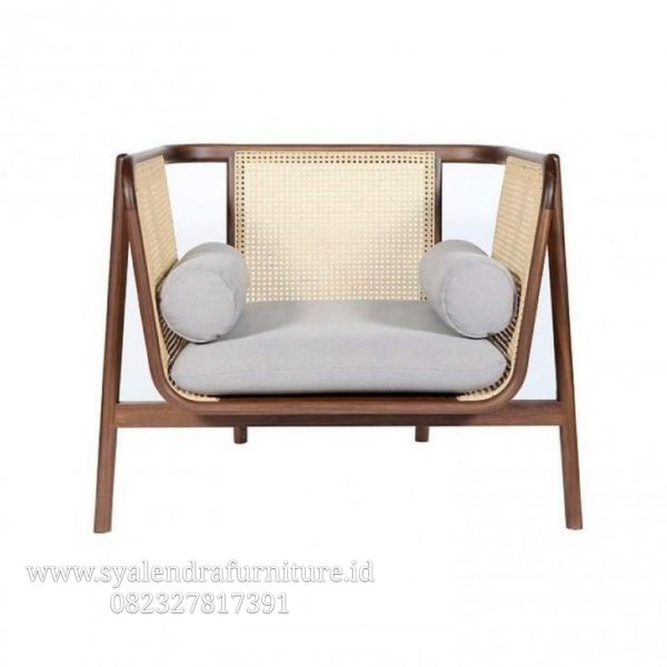 Kursi Sofa Cafe Retro Anyaman Rotan
