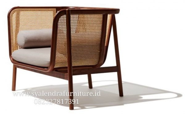 Kursi Sofa Cafe Retro Anyaman Rotan