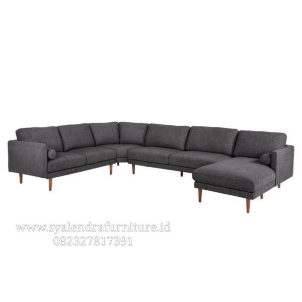 Sofa Minimalis Santai Leter U Jati Solid