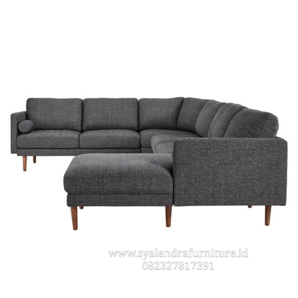  Sofa  Minimalis  Santai  Leter U Jati Solid Syalendra Furniture