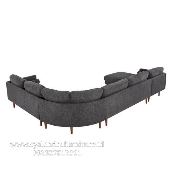 Sofa Minimalis Santai Leter U Jati Solid