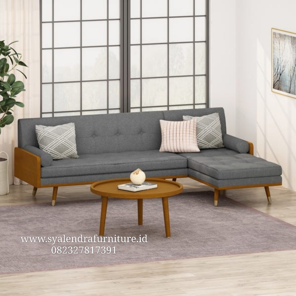 Sofa Sudut Scandinavia Jati Solid