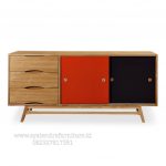 Bufet Retro Minimalis Kayu Jati Mix Duco