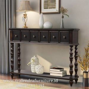 Meja Konsol Minimalis Berlaci Klasik