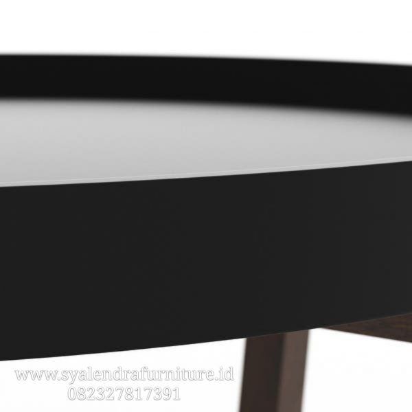 Coffe Table Bundar Jati Solid