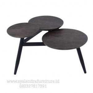 Meja Kopi Model Jamur Jati Solid