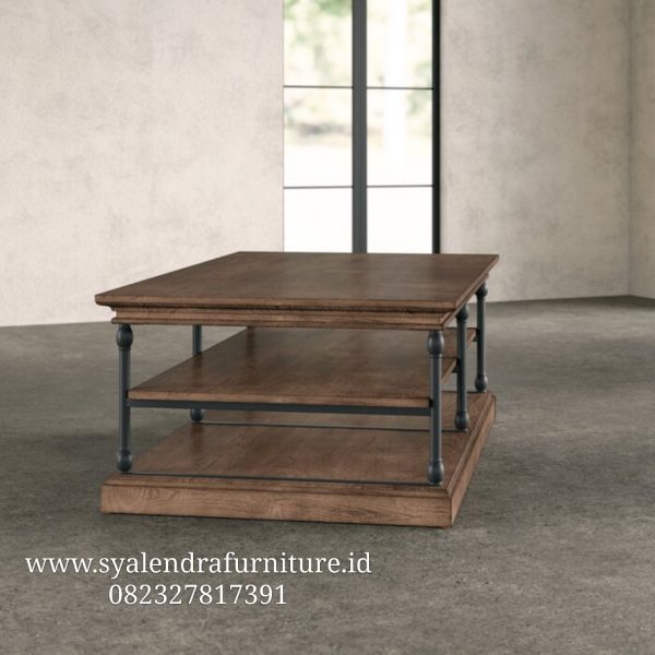 Meja Tamu Model Klasik Industrial