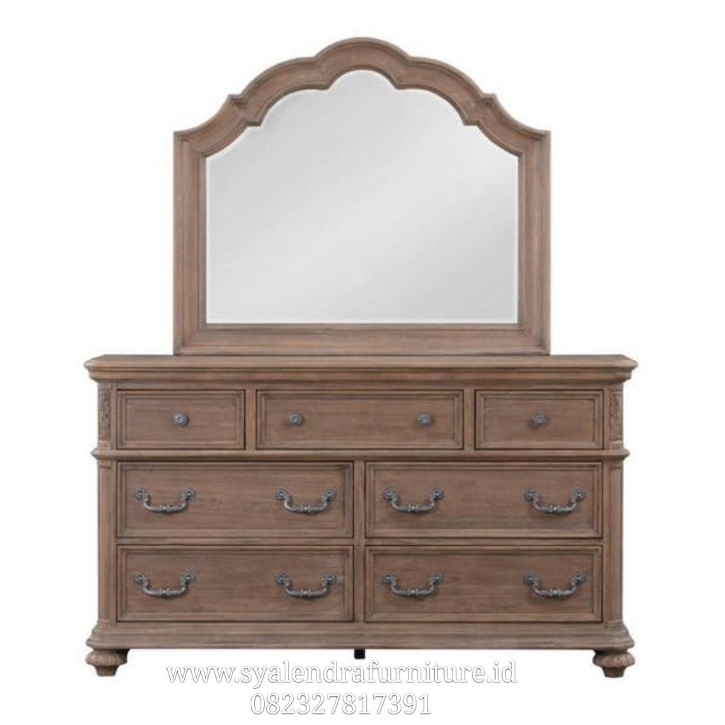 Meja Rias Model Klasik Jati Solid