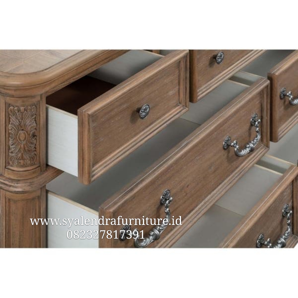 Meja Rias Model Klasik Jati Solid