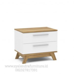 Meja Nakas Dua Warna Skandinavian