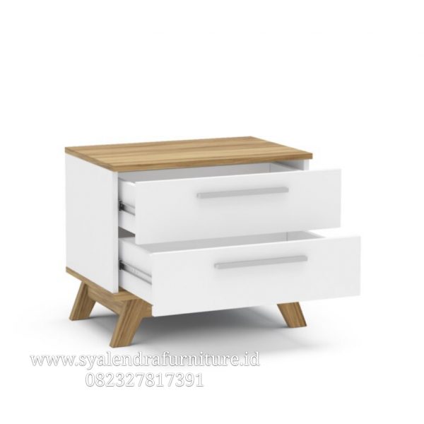 Meja Nakas Dua Warna Skandinavian