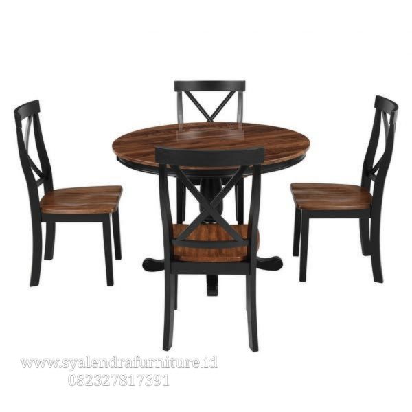 Set Meja Modern Jati
