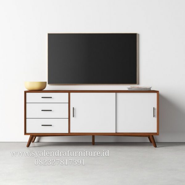 Bufet TV Retro Pintu Geser