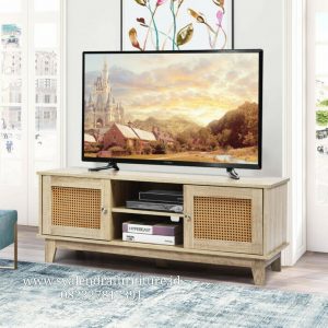 Bufet TV Skandinavian Pintu Anyaman