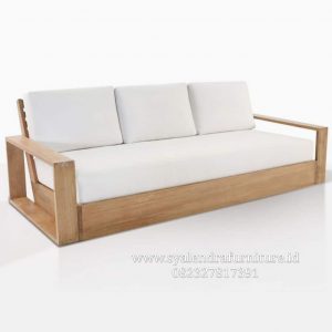 Sofa Bed Minimalis Jok Tebal Putih